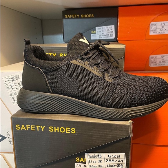 women's work shoes with steel toe anti-slip comfortable lightweight - Picture 5 of 7